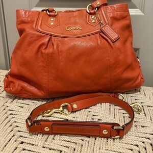 Coach Ashley 2012 Leather Burnt Orange Leather Tote/Carryall